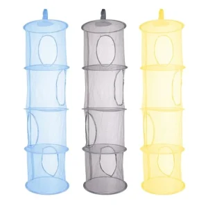 Hanging Mesh Storage Organizer Bag Toy Basket for Kids Room Closet 43 x 12