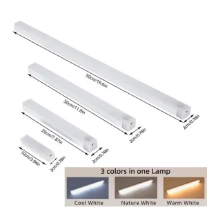 LED PIR Motion Sensor Strip Light USB Rechargeable Magnetic Cabinet Closet Lamp